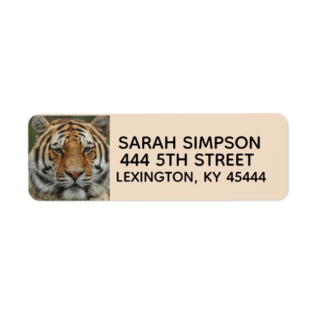 BENGAL TIGER RETURN ADDRESS LABELS (Front)