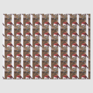 Bengal Tiger Santa Claus Tissue Paper
