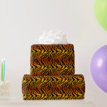 Bengal tiger stripe gift  wrapping paper<br><div class="desc">A Bengal tiger striped in orange and black gift wrap for birthdays,  parties,  and special events.</div>