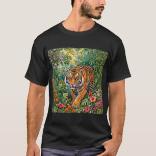 Bengal Tiger Vibrant Bamboo Jungle T-Shirt