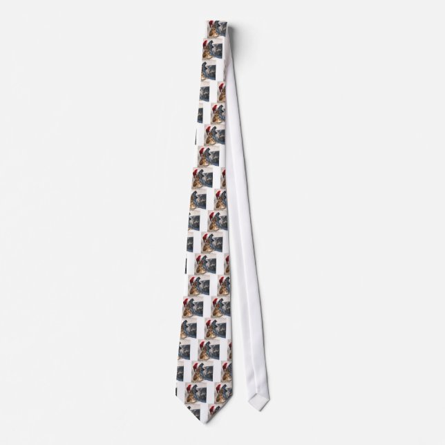 Bengal Tiger with a Santa Hat Tie (Front)