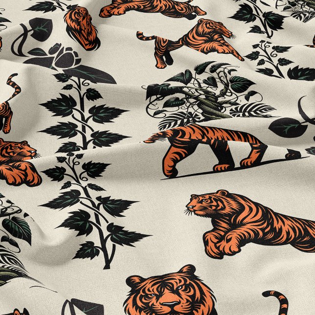Bengal Tigers and Jungle Vines Fabric (Creator Uploaded)
