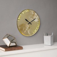 Bengal Tigers Gold Coin, Wall Clock