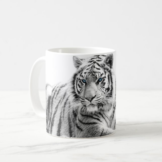 Bengal White Tiger Coffee Mug (Front Left)