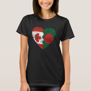 BENGALI Canadian Flags Heart  Canada Bangladesh Ro T-Shirt