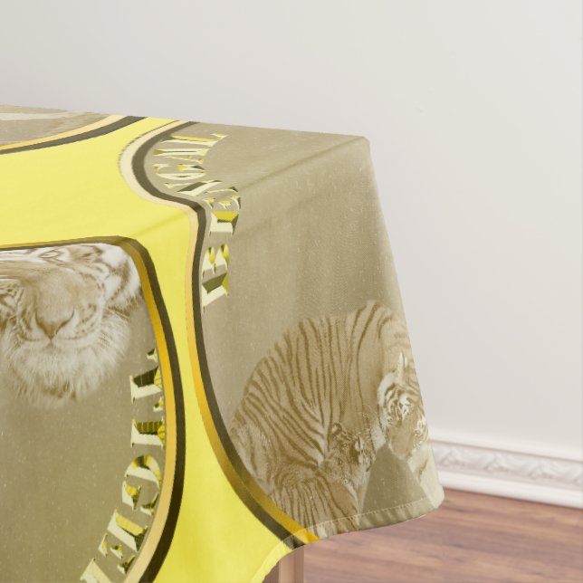 Bengals Tigers Gold Coin,  Tablecloth (In Situ)