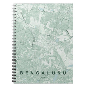 Bengaluru India City Map Minimal Design Notebook