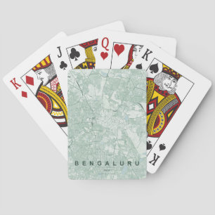 Bengaluru India City Map Minimal Design Playing Cards