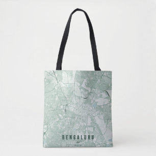 Bengaluru India City Map Minimal Design Tote Bag