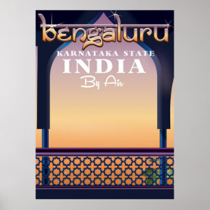 Bengaluru, India travel poster