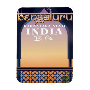 Bengaluru, India travel poster Magnet