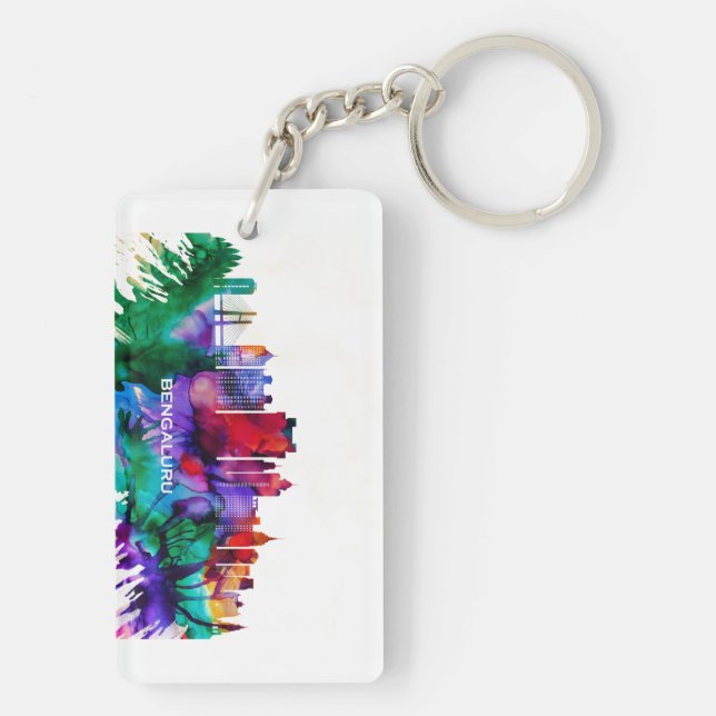 Bengaluru Skyline Key Ring (Back)