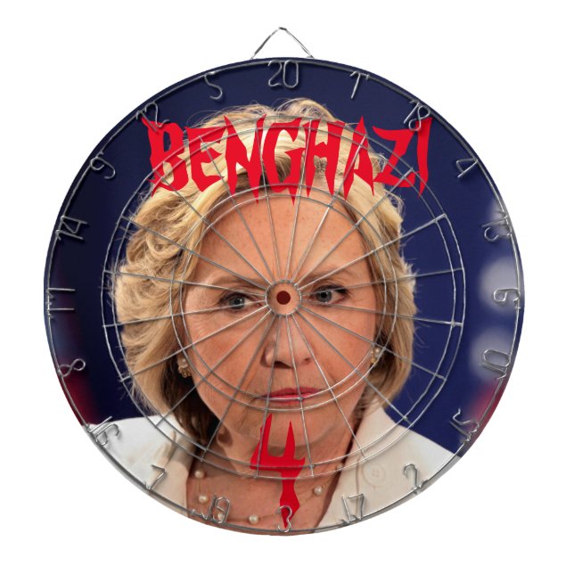 BENGHAZI 4 HILLARY DARTBOARD (Front)