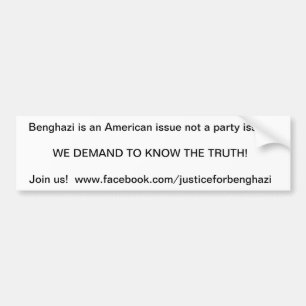 benghazi bumper sticker demand the truth