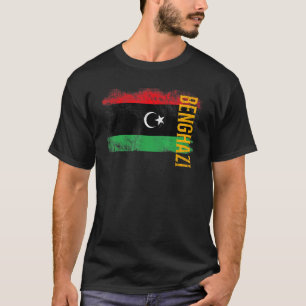 Benghazi Libya Flag For Libyans Men Women Kids T-Shirt
