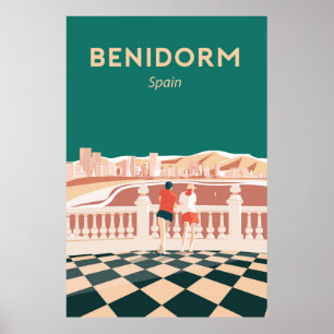 Benidorm Espana Benidorm spain, travel poster