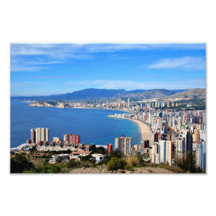Benidorm Skyline Cityscape Costa Blanca Spain Photo Print