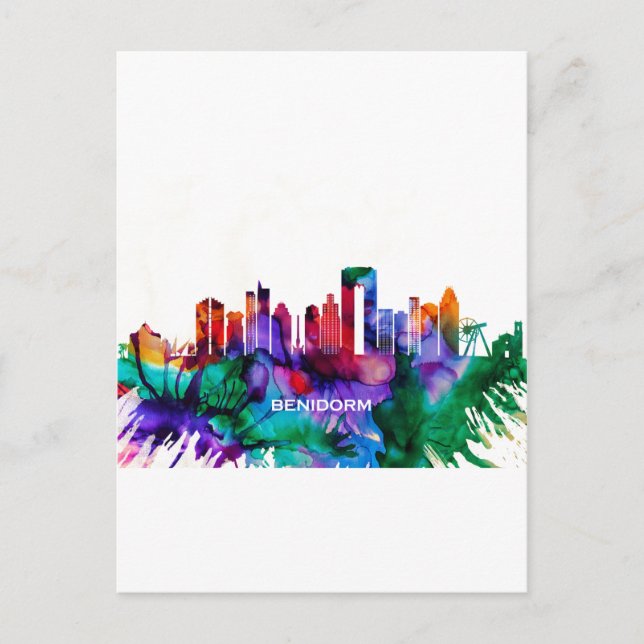 Benidorm Skyline Invitation Postcard (Front)