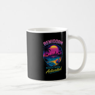 Benidorm Spain Beach Mode Activated Retro Vacation Coffee Mug