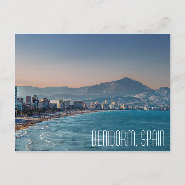 Benidorm, Spain coastal shot Postcard (Front)