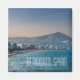 Benidorm, Spain coastal shot Postcard Magnet