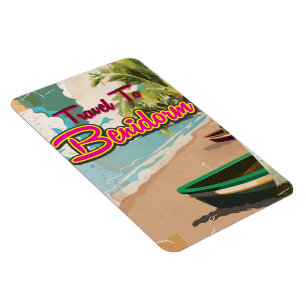 Benidorm,Spain Vintage vacation Poster Magnet
