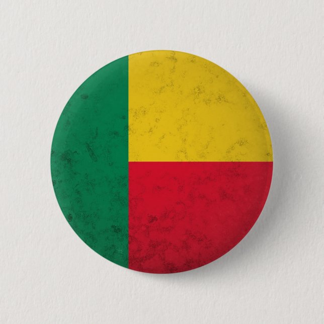 Benin 6 Cm Round Badge (Front)