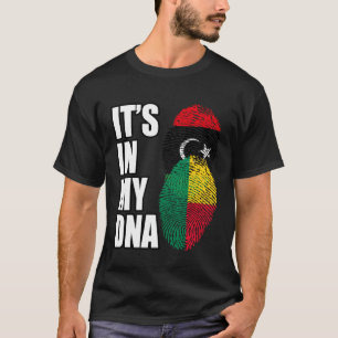 Benin And Libyan Mix DNA Heritage Flag T-Shirt