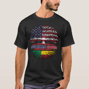 Benin Beninese American USA Tree Roots Flag T-Shirt