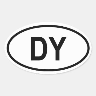 Benin "DY" Oval Sticker