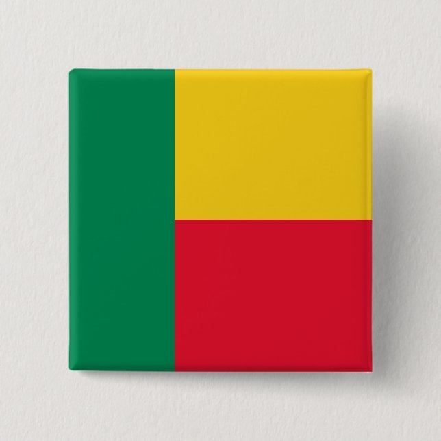 Benin Flag 15 Cm Square Badge (Front)
