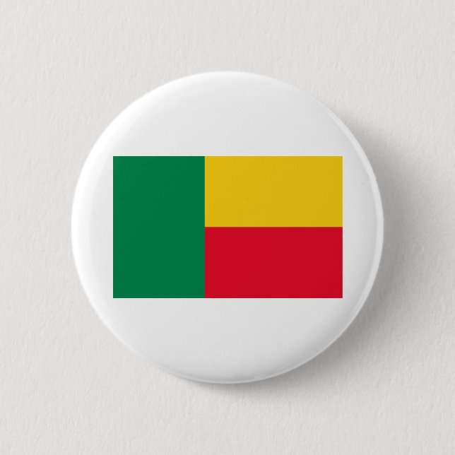Benin Flag 6 Cm Round Badge (Front)