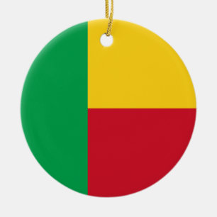 Benin flag ceramic ornament