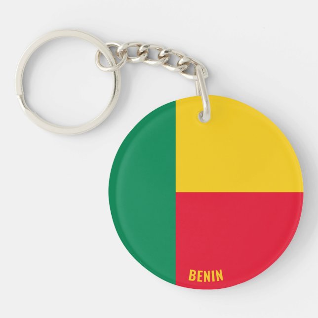 Benin Flag Charming Patriotic Key Ring (Front)