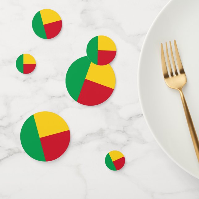 Benin flag confetti (Group)