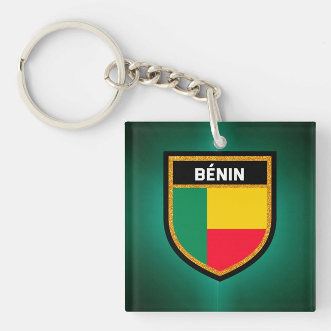 Bénin Flag Key Ring (Front)