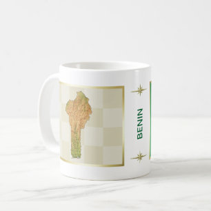 Benin Flag + Map Mug