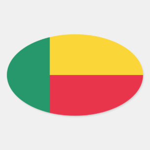 Benin Flag Oval Sticker