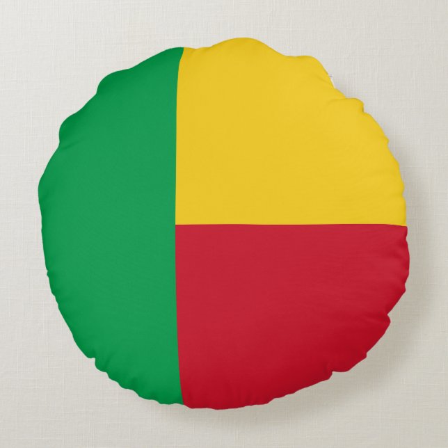 Benin flag round cushion (Back)