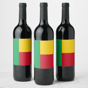 Benin flag wine label