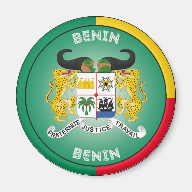 Benin Heritage Emblem Magnet (Front)