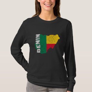 Benin Map Beninese Pride Beninese Flag Beninese Ro T-Shirt