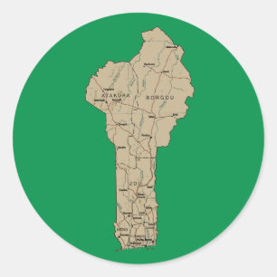 Benin Map Sticker