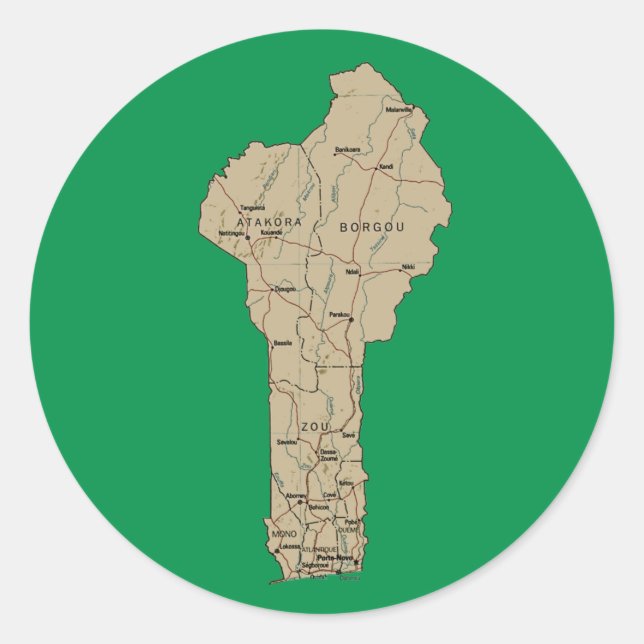 Benin Map Sticker (Front)