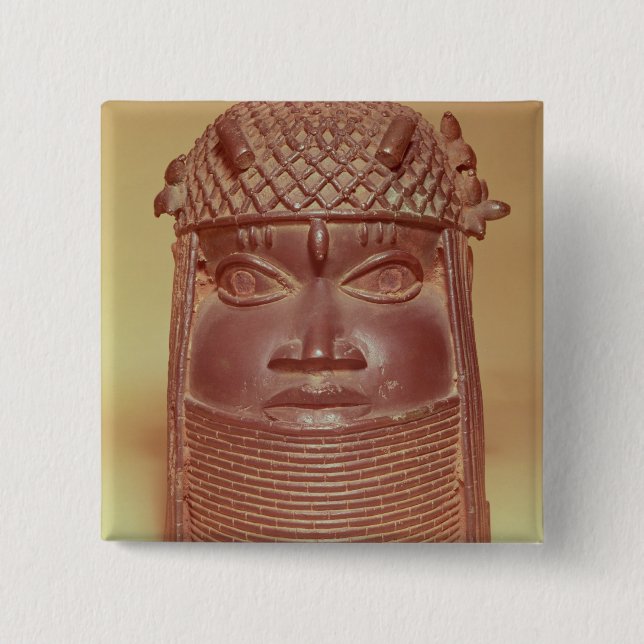 Benin mask 15 cm square badge (Front)