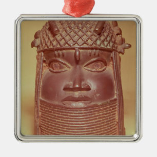 Benin mask metal tree decoration