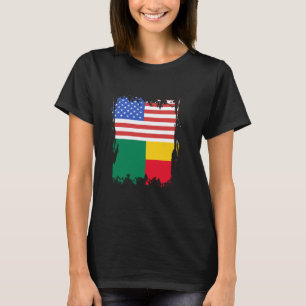 Beninese Flag Vintage Beninese Roots Beninese Prid T-Shirt