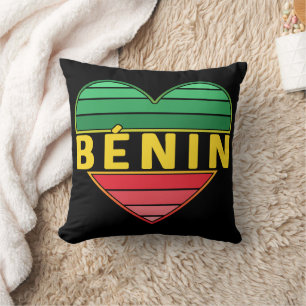 Beninese Heart, I Love Benin Cushion