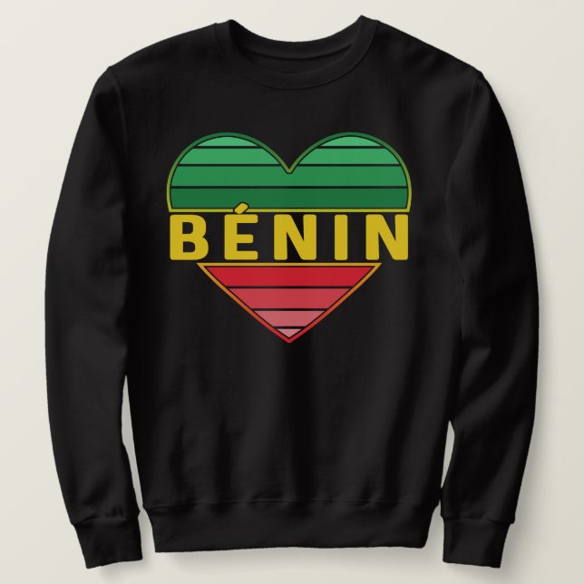 Beninese Heart, I Love Benin Sweatshirt (Design Front)