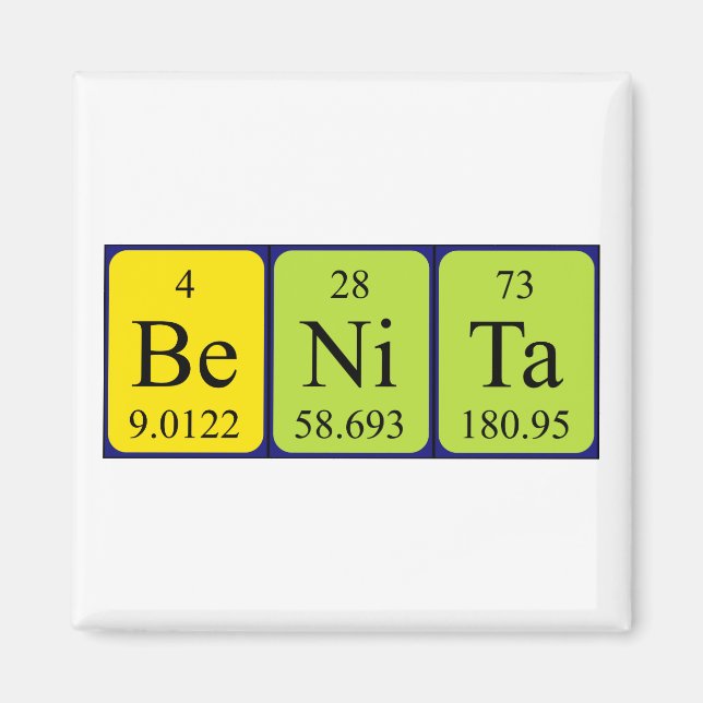 Benita periodic table name magnet (Front)